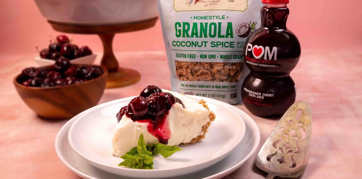 Cherry pomegranate cheesecake