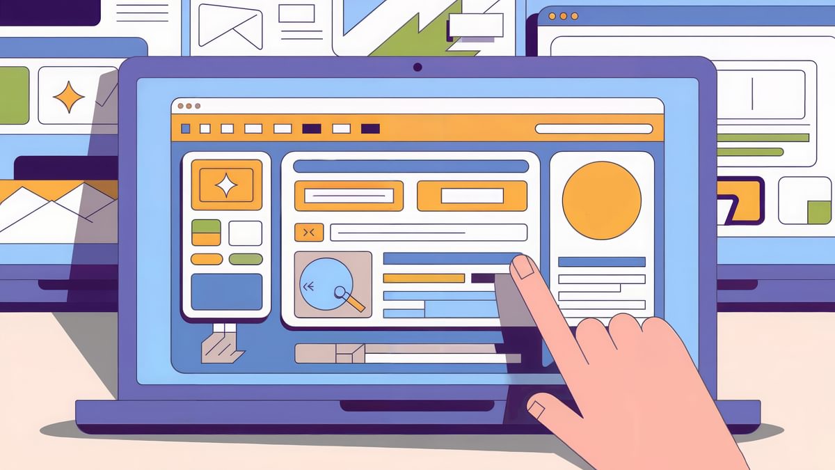 Schema markup website user interface illustration