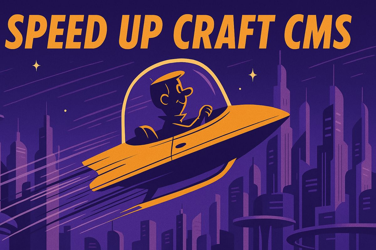 Speed up craft cms space car style futuristic city